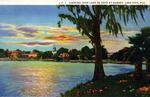 Looking over Lake DeSoto at sunset, Lake City, Florida by Hampton Dunn