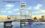 Main Street Bridge over St. John's River, Jacksonville, Florida by Hampton Dunn