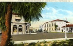 Looking east on Avenue A, showing City Hall, Fort Pierce, Florida by Hampton Dunn