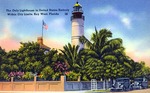 The Only lighthouse within the United States entirely within city limits, Key West, Florida by Hampton Dunn