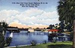 New Gulf Coast scenic highway (U.S. 19) bridge across Cotee River, New Port Richey, Florida by Hampton Dunn