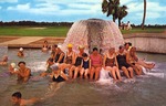 People enjoy the hot springs near Punta Gorda