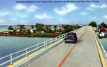 Overseas Highway over Pigeon Key, between the Mainland and Key West, Florida by Hampton Dunn