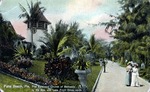 Palm Beach, Florida, the Episcopal Church of Bethesda by the Sea and Lake Front Drive north by Hampton Dunn