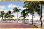South Flagler Drive and lake front, West Palm Beach, Florida by Hampton Dunn