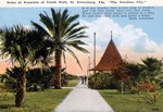 Scene at Fountain of Youth Park, St. Petersburg, Florida "The Sunshine City" by Hampton Dunn
