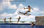 Ski jumping at Florida Cypress Gardens by Hampton Dunn