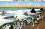 Tower Beach and Boardwalk at Fort Walton, Florida on the Gulf of Mexico by Hampton Dunn