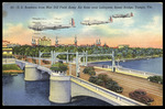 Bombers from MacDill Field Army Air Base over Lafayette Street Bridge, Tampa, Florida. by Hampton Dunn
