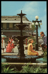 People at a Fountain by Hampton Dunn