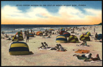Winter Bathers on the Gulf of Mexico, Holiday Isles, Florida by Hampton Dunn