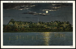 Moonlight Scene, Belleview Biltmore Hotel, at Belleair, Florida , On Clearwater Bay by Hampton Dunn