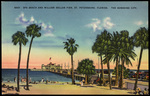 Spa Beach and Million Dollar Pier, St. Petersburg, Florida by Hampton Dunn