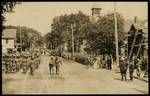 Soldiers Marching Through the Streets by Hampton Dunn