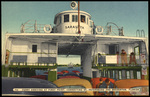 Ferry Arriving at Piney Point, Connecting St. Petersburg and Bradenton, Florida by Hampton Dunn