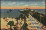 Overlooking the Spa Beach and Recreation Pier, St. Petersburg, Florida by Hampton Dunn