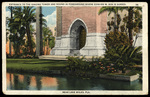 Entrance to the Singing Tower and Mound in Foreground Where Edward W. Bok is Buried, Near Lake Wales, Florida by Hampton Dunn
