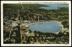 Airplane View of Lakeland, Florida , Showing Mirror Lake and Lake Parker by Hampton Dunn