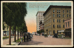 Street Scene, Showing Y.M.C.A. and Citizens Bank and Trust Co., Building, Tampa, Florida by Hampton Dunn