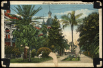 Tropical Foliage in Front of Tampa Bay Hotel, Tampa, Florida by Hampton Dunn