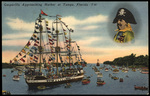 Gasparilla Approaching Harbor at Tampa, Florida by Hampton Dunn