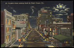 Franklin Street Looking South By Night, Tampa, Florida by Hampton Dunn