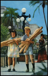 Children Holding Bread by Hampton Dunn