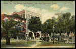 Street Scene Looking North in front of Tampa Terrace Hotel, Tampa, Florida by Hampton Dunn