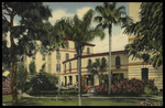Corridor between the Hospital Buildings. U.S. Veterans Administration Home, Bay Pines, Florida by Hampton Dunn