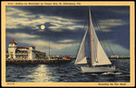 Sailing by Moonlight on Tampa Bay, St. Petersburg, Florida by Hampton Dunn