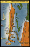 Map of Clearwater, Florida, and Beach. by Hampton Dunn