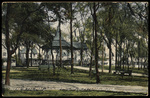 Scene in the Park, showing Pavilion, St. Petersburg, Florida by Hampton Dunn