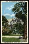 St. Petersburg Florida , "The Sunshine City". A Corner of Sunset Hotel, Pasadena on the Gulf. by Hampton Dunn