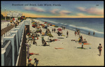 Boardwalk and Beach. Lake Worth, Florida by Hampton Dunn