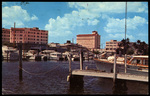 Downtown West Palm Beach from the Municipal Marina. by Hampton Dunn