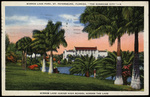 Mirror Lake Park, St. Petersburg, Florida "The Sunshine City". Mirror Lake Junior High School Across the Lake. by Hampton Dunn