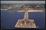 Birds-Eye View of the Municipal Pier and Casion on Tampa Bay, St. Petersburg, Florida by Hampton Dunn