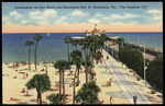 Overlooking Spa Beach and Recreation Pier, St. Petersburg, Florida, "The Sunshine City". by Hampton Dunn