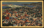 St. Petersburg from an Air-Liner, Showing the Albert Whitted Airport. by Hampton Dunn