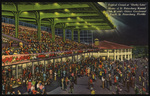 Typical Crowd at "Derby Lane" Home of St. Petersburg Kennel Club, World's Oldest Greyhound Track, St. Petersburg, Florida by Hampton Dunn