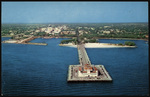 Aerial view of Municipal Pier on Tampa Bay, St. Petersburg, Florida by Hampton Dunn
