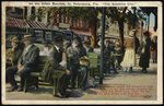 On the Green Benches in St. Petersburg, Florida by Hampton Dunn