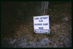 No trespassing sign of former Optimist Club Youth Wilderness Camp by Hillsborough County ELAPP