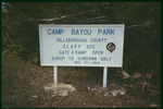 Camp Bayou sign by Hillsborough County ELAPP