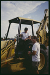 Angel Meana and Nick Toth with backhoe by Hillsborough County ELAPP