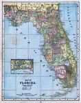 Map of Florida by Mast, Crowell & Kirkpatrick
