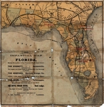 Impartial map of Florida, showing the location of four prominent winter resort hotels by Liberty Printing Co