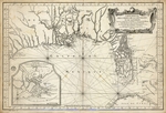 Carte reduite des costes de la Louisiane et de la Floride by Jacques Nicolas Bellin