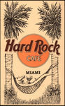 Menu, Hard Rock Café, Miami, Florida