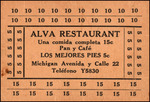 Punch Card, Alva Restaurant, Ybor City, Florida by Alva Restaurant